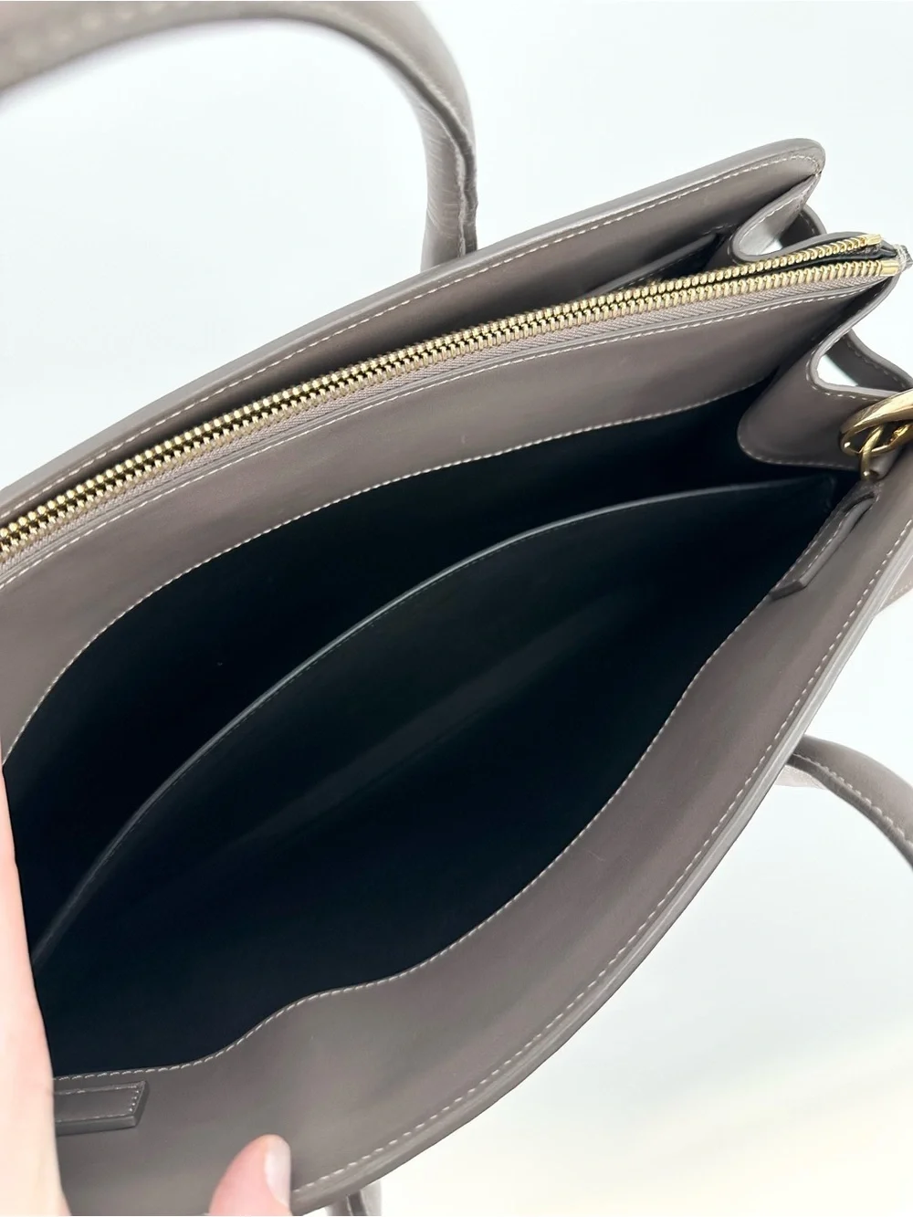 Cuyana Work Satchel in Clay Smooth Leather